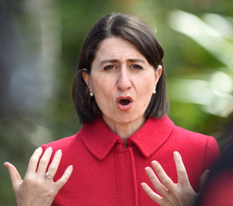 FRONT-RUNNER: Treasurer Gladys Berejiklian, who visited Albury last year, is favourite to replace Mike Baird as Premier. 