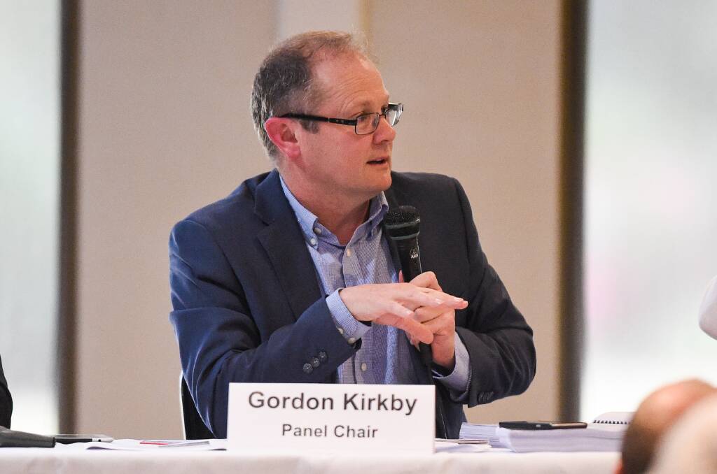 JRPP panel chairman Gordon Kirkby at the Howlong Golf Resort on Friday. Picture: MARK JESSER