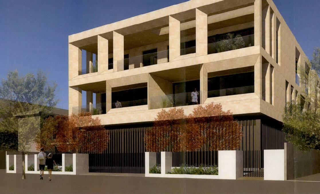 An artists impression of the apartments block to be built at 690 Dean Street, Albury.