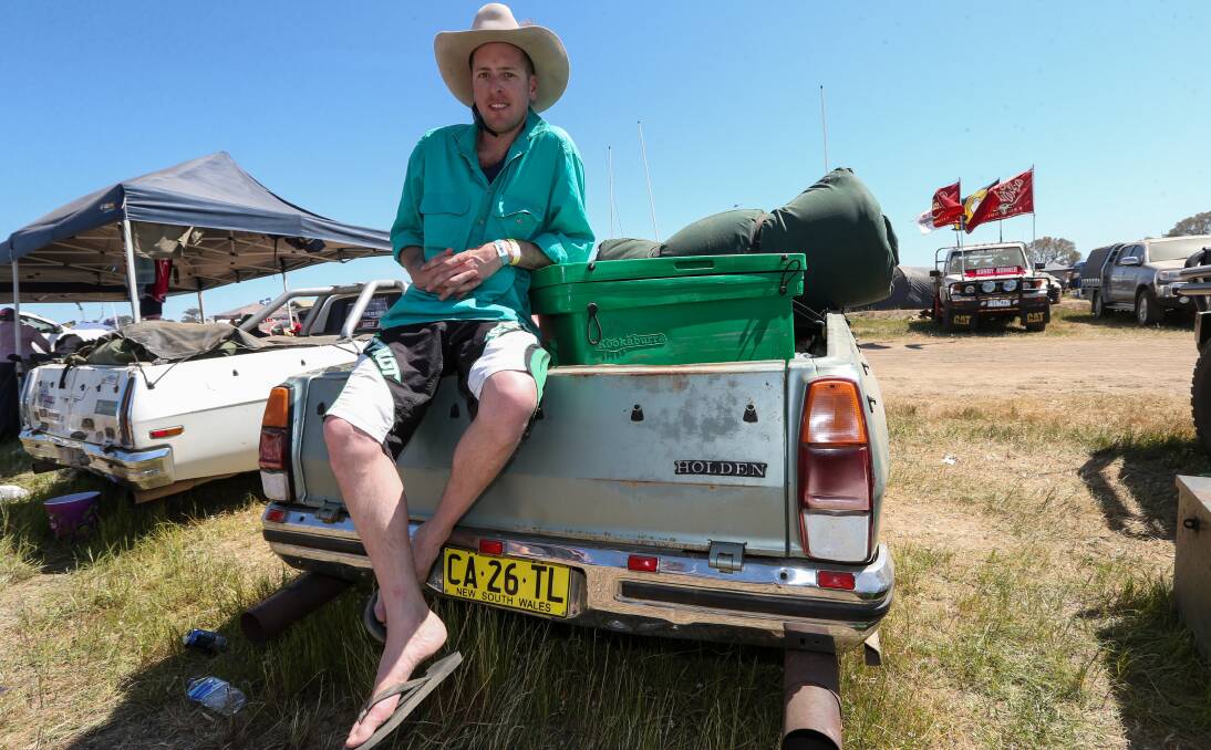 MUSTER VETERAN: Finley man Mitch McLennan has been a regular camper since the ute muster started in 1999. Pictures: JAMES WILTSHIRE