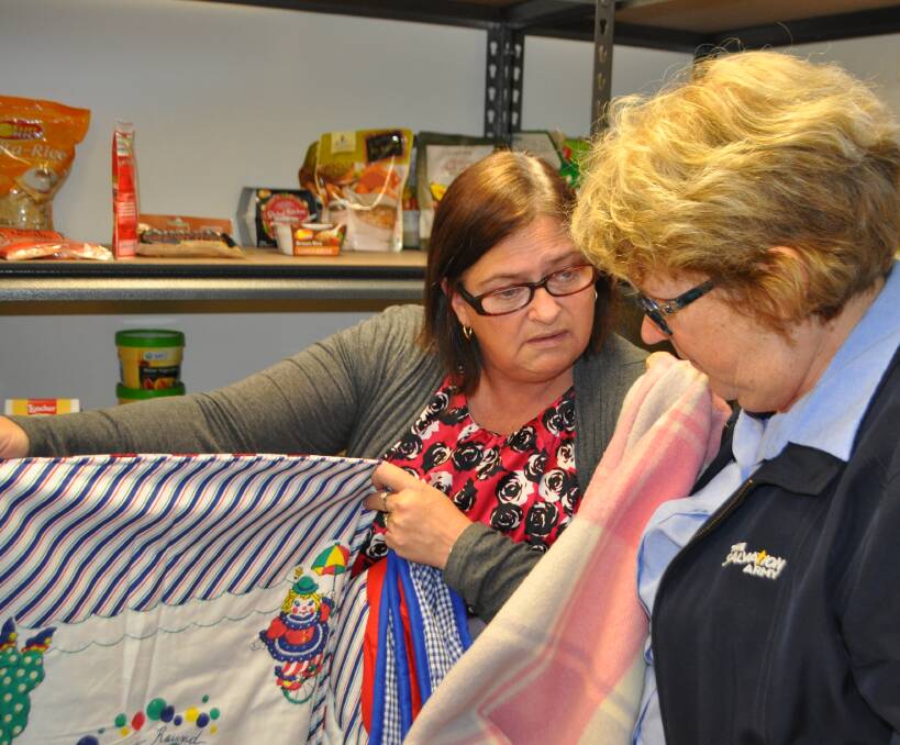 CHILDREN MISS OUT: Wodonga Salvation Army emergency relief officer Cheryle MacDonald and Captain Christine Abram say they often help struggling families with food, blankets and other relief.