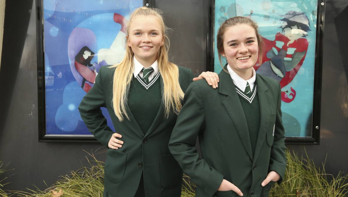 ACTIVE: Hannah Heany, 16, and Emma Marden, 15, from Finley High School are part of a mental health awareness group. Picture: ELENOR TEDENBORG