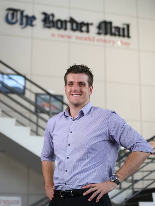 TOP SPOT: Xavier Mardling has been announced as the new editor at The Border Mail, after working for the masthead for almost 15 years. Picture: JAMES WILTSHIRE