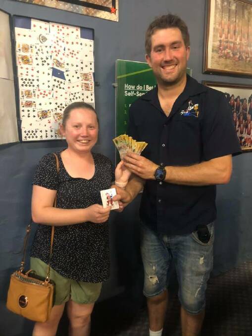 LOSS: Ella Painting, pictured at Coleambally's Brolga Hotel Motel with general manager Daniel Griffiths. Picture: Contributed