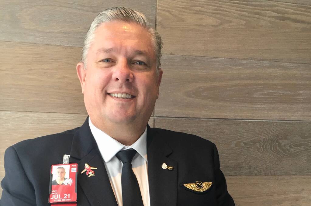 Former Wagga man Adam Smith, who volunteered to be the First Officer aboard the Qantas Boeing 747 flight to evacuate Australians during the coronavirus outbreak.