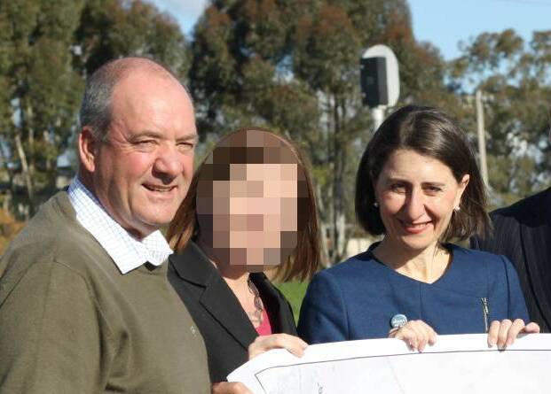 CLOSE: Then-Wagga MP Daryl Maguire and NSW Premier Gladys Berejiklian during a 2017 visit to Wagga. 