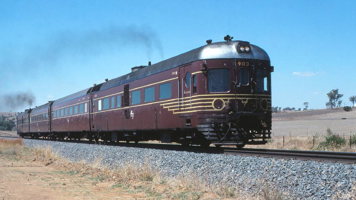 TOURIST RETURN: The 900-class DEB set at Junee in 1981. The vintage diesel train that used to carry the Riverina Express could return to the region as a specialty tourist service.