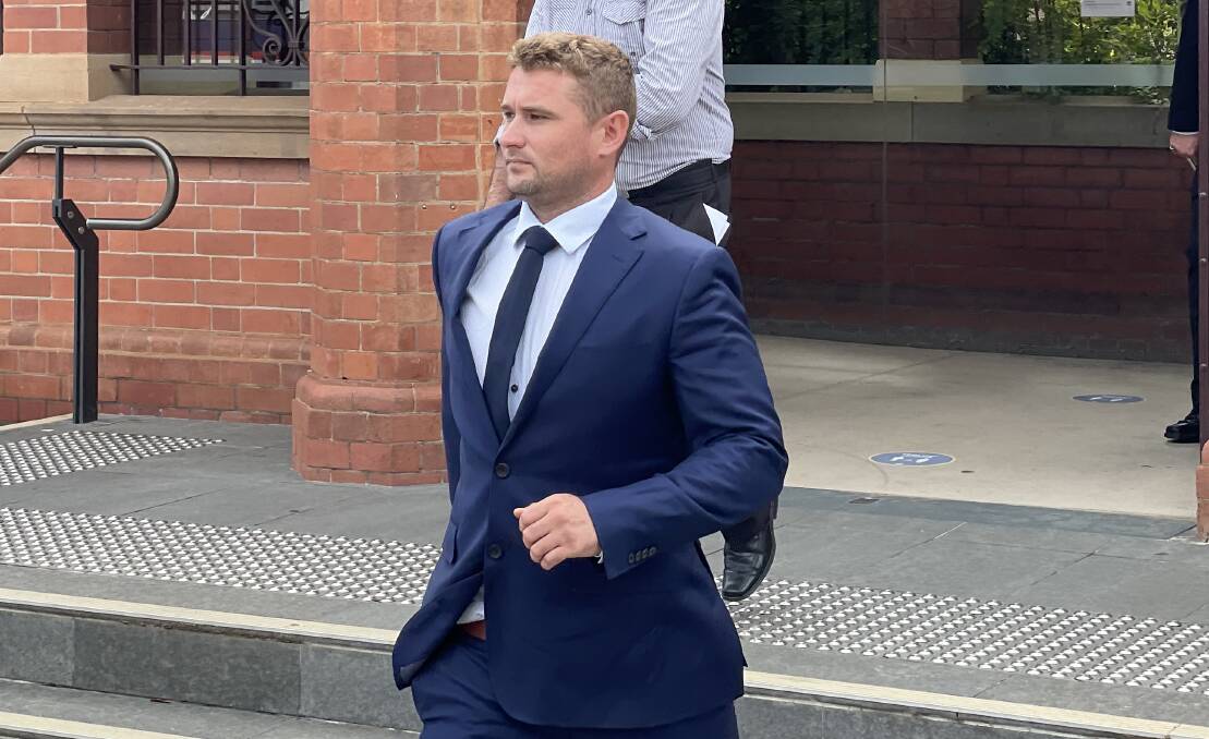 Rian Ross Toyer leaves Wagga courthouse on Friday after being sentenced to a 22-month intensive corrections order for the manslaughter of Mhelody Bruno. Picture: Rex Martinich