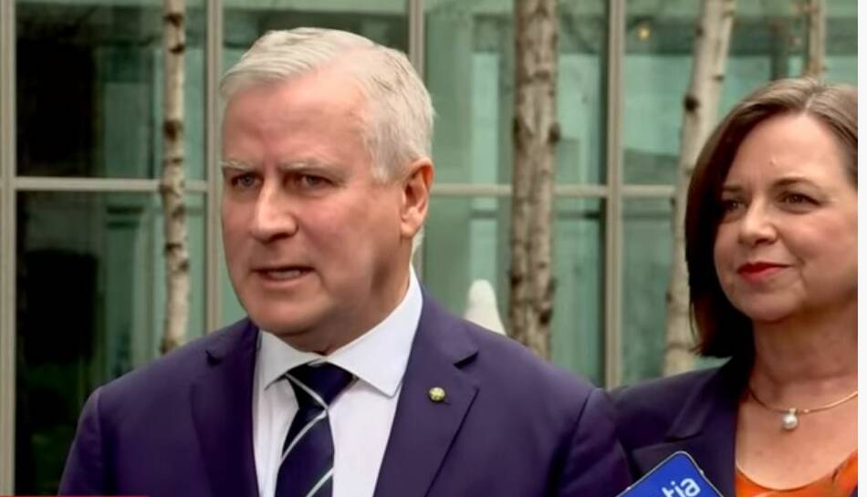 Riverina MP Michael McCormack adresses the media on Monday afternoon after losing has role as Deputy Prime Minister due to a leadership challenge from Barnaby Joyce. Picture: ABC