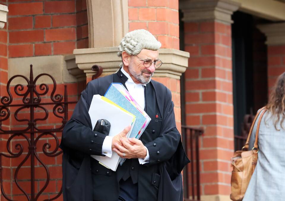 Wagga City Council's defence senior counsel Robert Goot leaves Wagga courthouse earlier this month after a hearing into former general manager Alan Eldridge's unfair dismissal lawsuit.