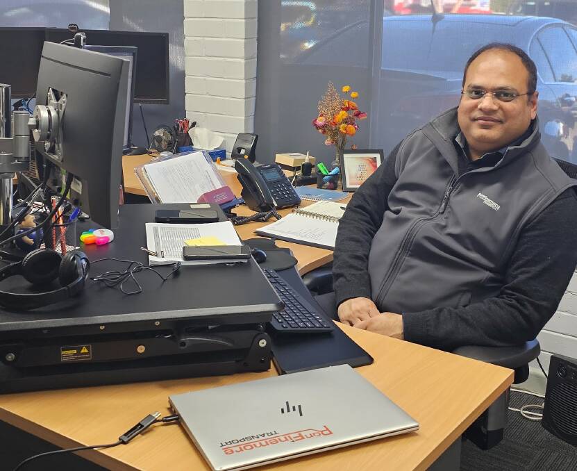Ron Finemore Transport Compliance Manager Dhaval Pathak. Picture supplied