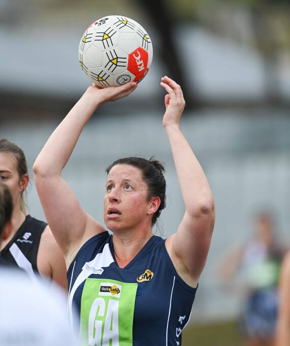 CLASS ACT: Sarah Senini returned to Lavington for the first time since 2019, where she played with distinction. Senini represented Yarrawonga this time and posted 23 goals. Picture: MARK JESSER