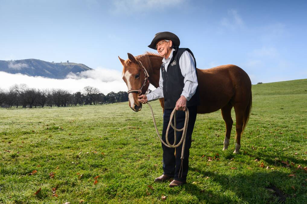 Stockman Kevin Goldsworthy photographed near Corryong. Picture by Mark Jesser.
