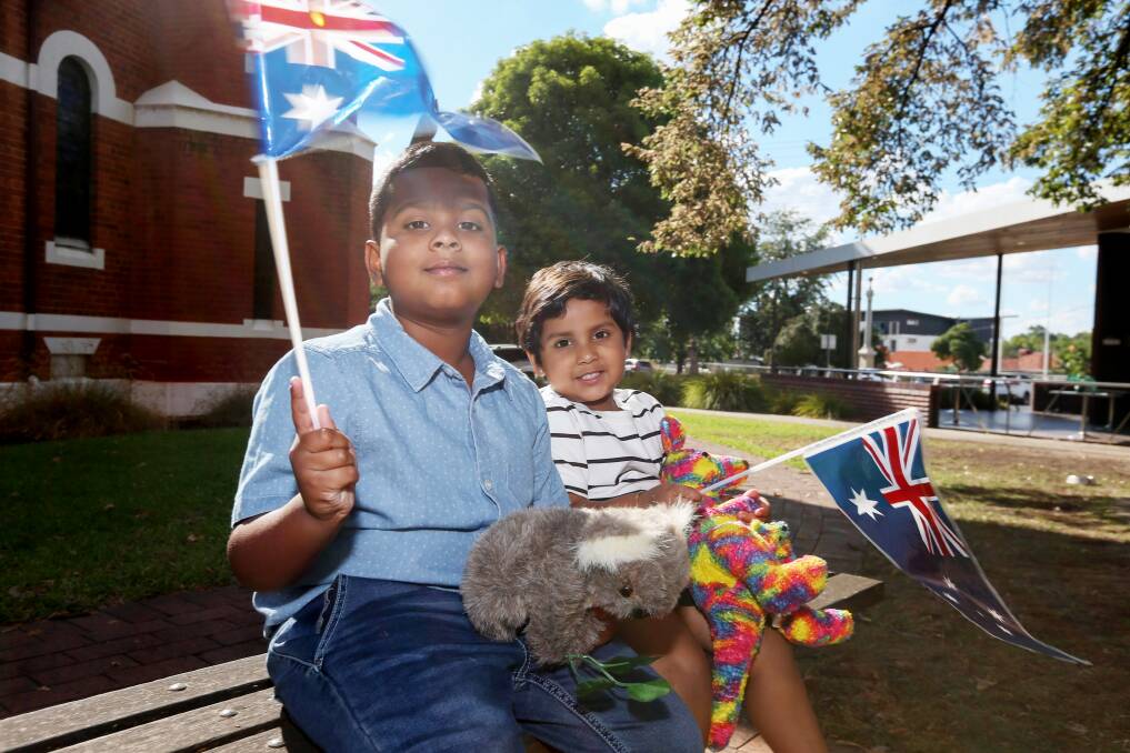 BIG DAY: Wangaratta's Noel Senju and his sister Sarah Senju enjoying Australia Day celebrations last year. 