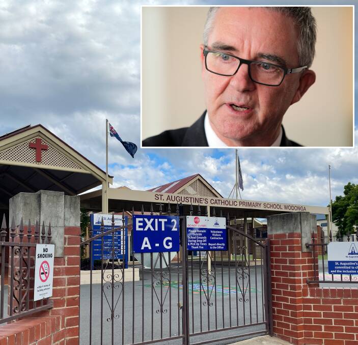 ON ALERT: Catholic Education Sandhurst executive director Paul Desmond says St Augustine's Primary in Wodonga and Catholic College Wodonga are following heath protocols with cases in each school's community.