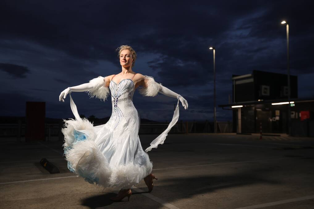 Border ballroom dancer Paula Thompson ranked fourth in the adult open new vogue category at the Australian DanceSport Championship in Melbourne. Picture by James Wiltshire