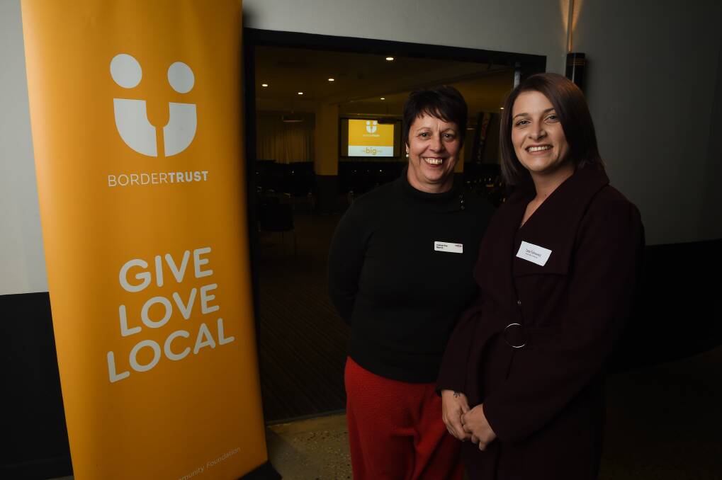 BIG GIVE: Uniting Wodonga's Catherine Byrne and Restart Albury Wodonga's Tara Fellowes we just two of the 19 recipients. Picture: MARK JESSER