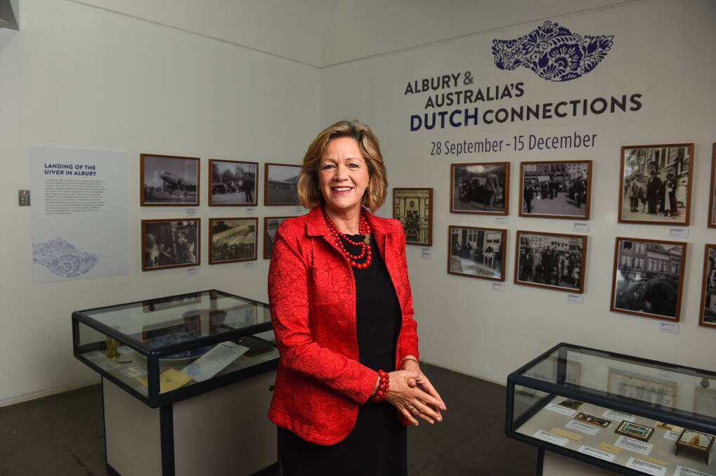 EXHIBITION OPEN: Netherlands Ambassador to Australia Marion Derckx was on hand on Saturday for the Uiver landing 85 year celebrations. Picture: MARK JESSER