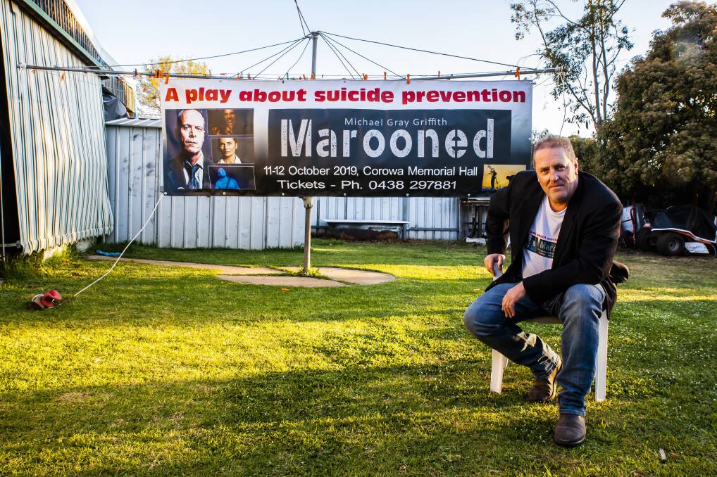 TIME TO TALK: Jaimes Walch hopes the play Marooned will help bring the Corowa community together on suicide prevention. 