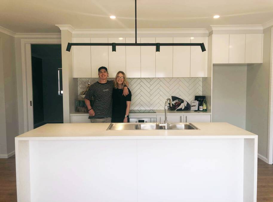 FIRST HOME: The couple said they were sick of renting so they decided to build their own home instead of paying someone else's mortgage.