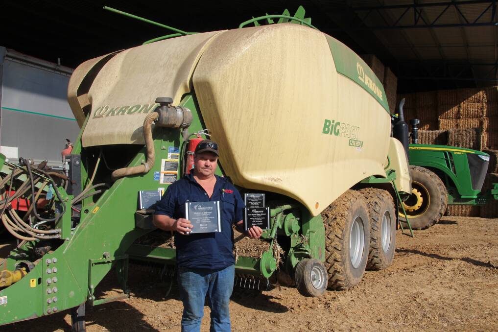 WINNER: Howlong farmer Richard Baker has produced the best hay in the country in both the cereal and canola categories.