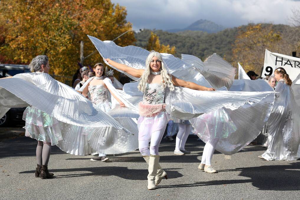 FESTIVITIES: Kerrie Sinclair who was part of the float for Freestyle Alpine Dance Academy at last year's festival. Picture: KYLIE ESLER
