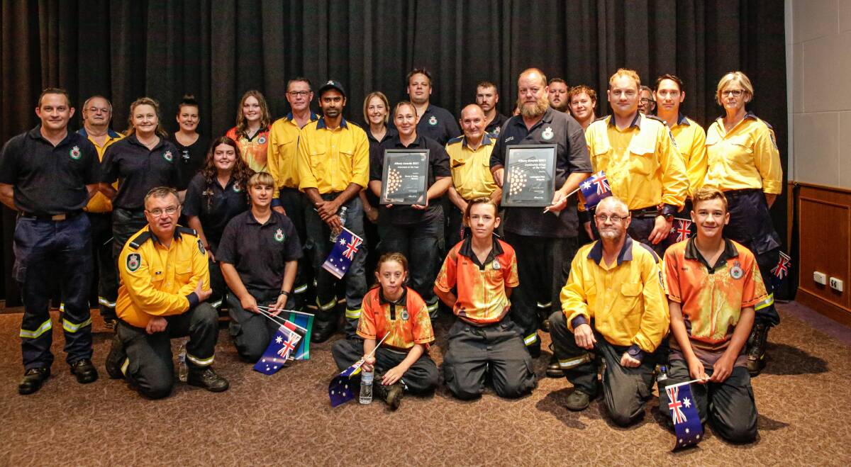 TEAM EFFORT: The Lavington Rural Fire Brigade was named 2021 Albury Community Group of the Year for their efforts during the 2019-20 summer bushfires. Pictures: JAMES WILTSHIRE