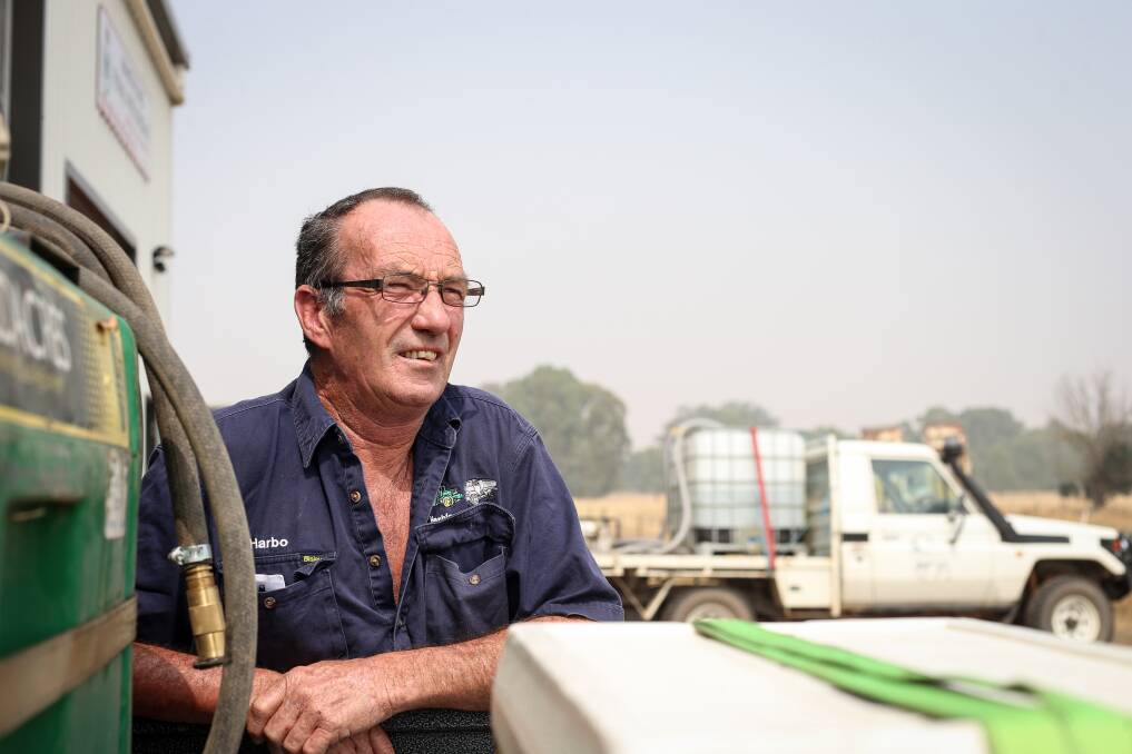 CONCERN: Wantagong fire captain Richard Harbison said his firefighters were 'buggered' but had to keep fighting the fires in order to protect their farms.