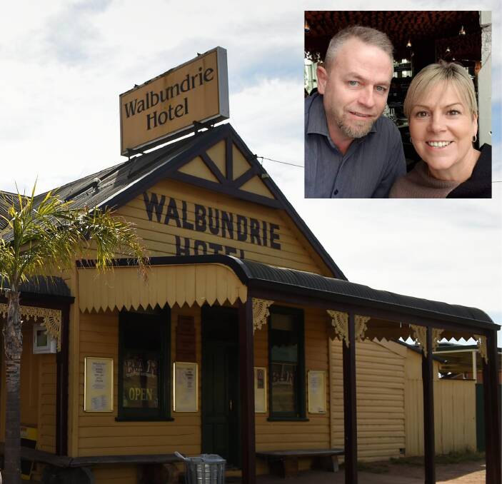 NEW OWNERS: The Walbundrie Hotel, known as The Piney, has been sold to Melbourne couple Adam St John and Lindy Curran who are keen to open the local watering hole as soon as they can. 