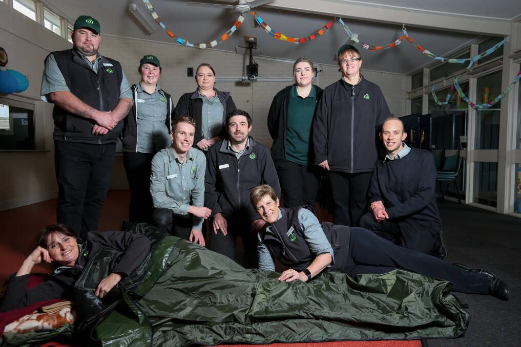 IN IT TOGETHER: Woolworths employees will sleepout on Friday night. Picture: TARA TREWHELLA