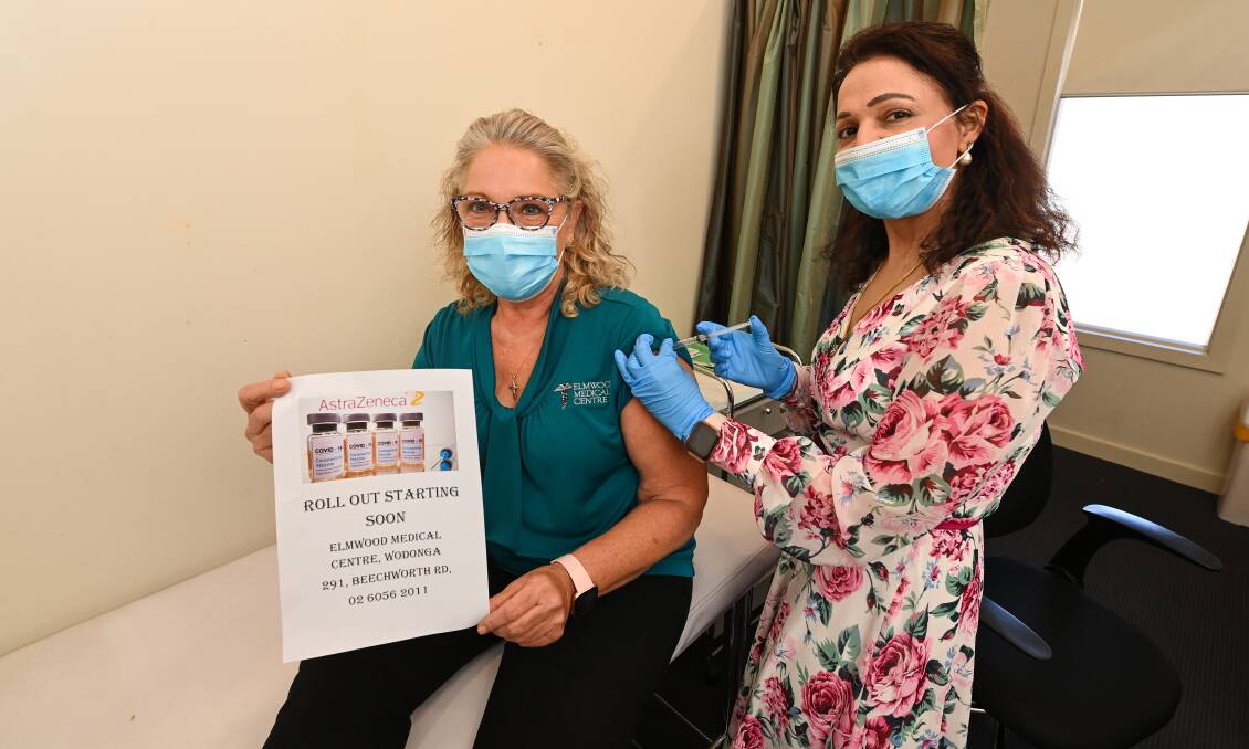 COMING SOON: Elmwood Medical Centre practice manager Elizabeth Caunt and owner Dr Neetu Grover will be part of the phase 1b roll-out. Picture: MARK JESSER