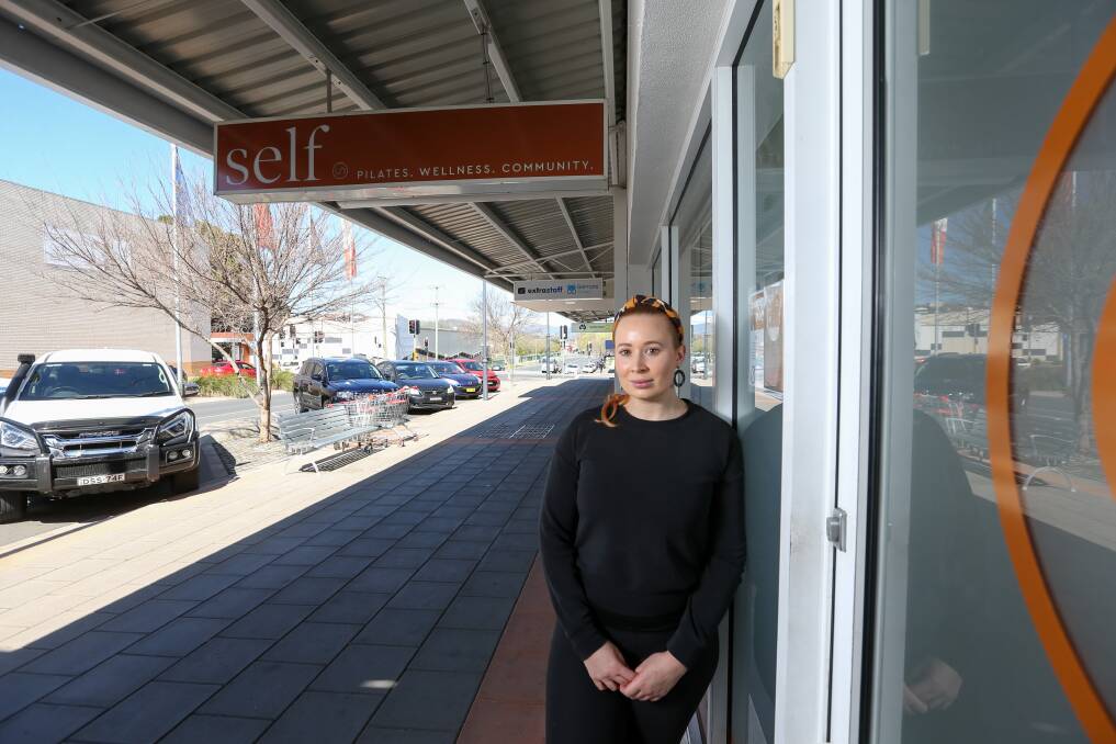 SAFETY CONCERNS: Self Pilates and Wellness owner Sally Laundess and her clients have been harassed and feel unsafe in the early mornings in the Albury CBD. Picture: TARA TREWHELLA