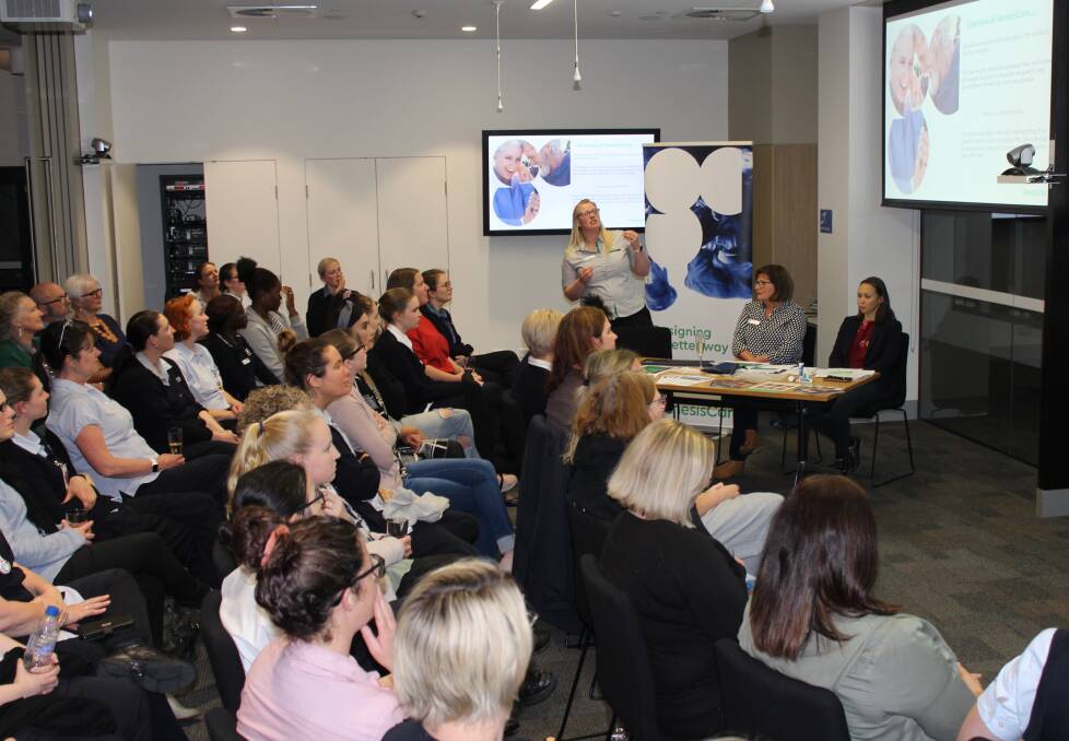 STRAIGHT TO WORK: The first oncology education session was held on Thursday night at the Albury Wodonga Regional Cancer centre.
