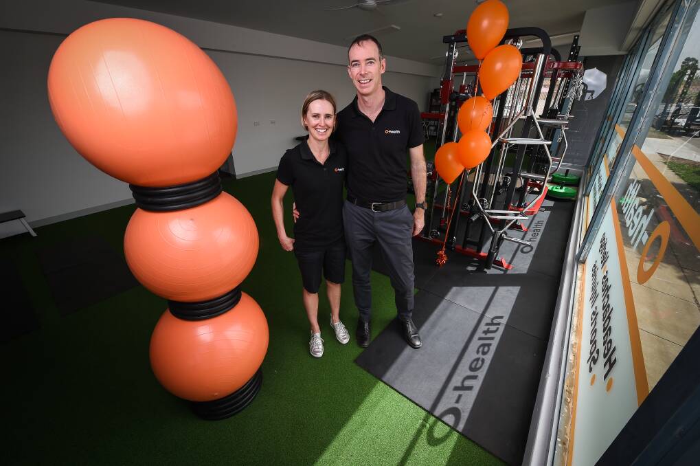 NEW CLINIC: O-Health owners Tom and Lisa Barry officially opened the new clinic on Mate Street on Saturday which includes a fully equipted gym. Picture: MARK JESSER