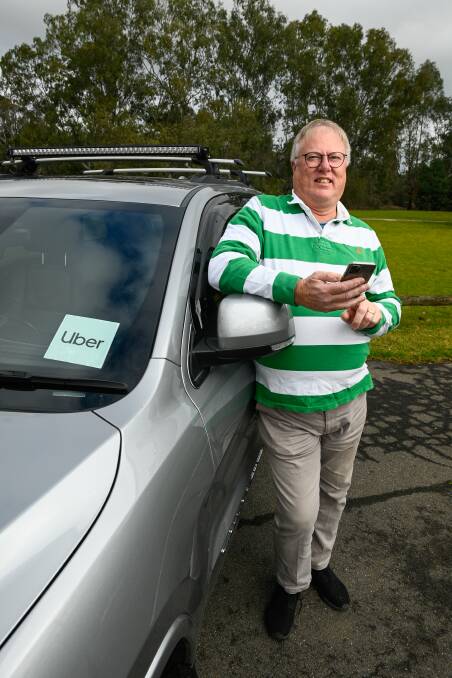 HIGH DEMAND: One of the Border's new Uber drivers David Lowe said the first weekend was busy and as more drivers sign up, the more accessible the ride-share app will be. Picture: MARK JESSER