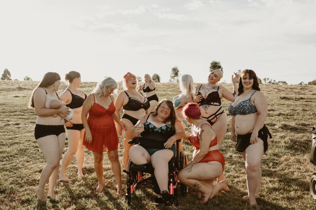 BODY LOVE: The group of women, from all different backgrounds, took part in the body positive photography project in February, with two more already planned. Picture: KELSEY JAYNE PHOTOGRAPHY