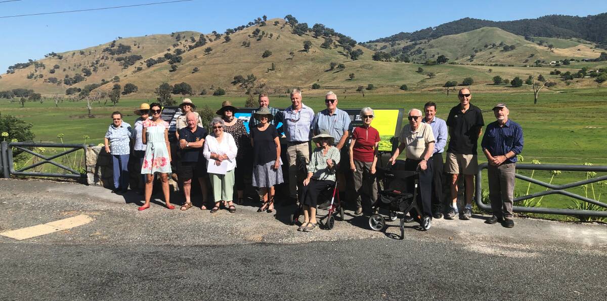 THANKYOU: Community members turned out on Thursday for the official opening of the new signs at the Old Tallangatta lookout.
