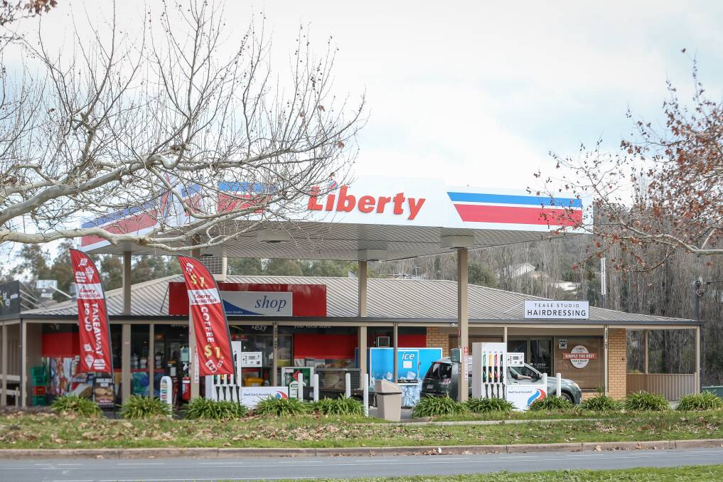 OPEN AGAIN: The Liberty service station was back up and running on Sunday after the daylight hold up on Saturday afternoon. Picture: JAMES WILTSHIRE