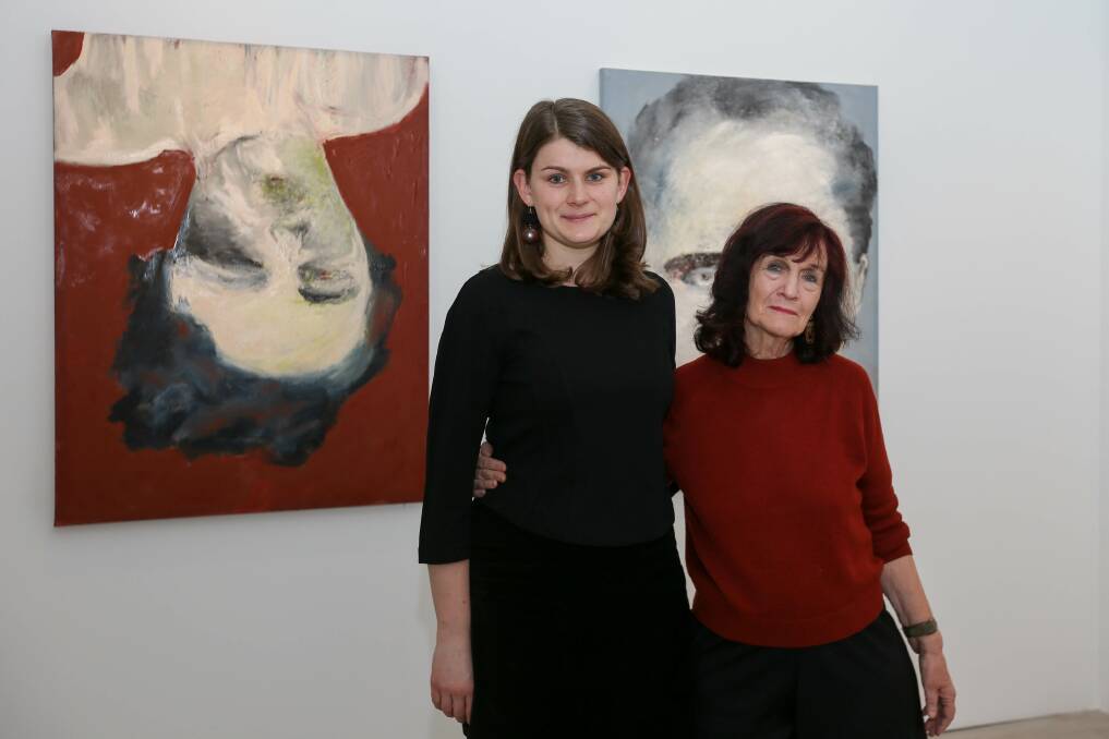 Co-curator Alexandra Mitchell and artist Elizabeth Rankin. Picture: TARA TREWHELLA