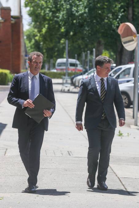BORDER FUNDING: Minister for Prevention of Domestic Violence Mark Speakman was in Albury with Justin Clancy last week and has since announced funding for an Albury men's behaviour change program. Picture: TARA TREWHELLA