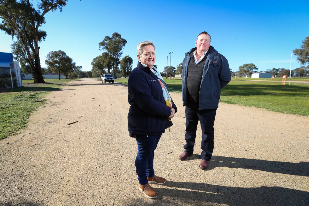 LOOKING AHEAD: Henty Machinery Field Days chairman Nigel Scheetz and chief executive Belinda Anderson. Picture: JAMES WILTSHIRE