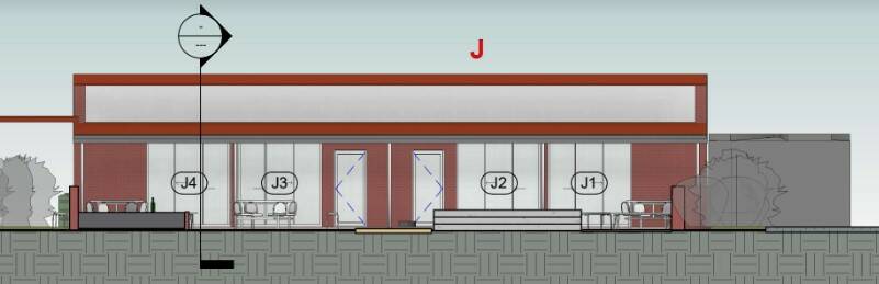 DRAFT: Architectural images of the front of the new classrooms.