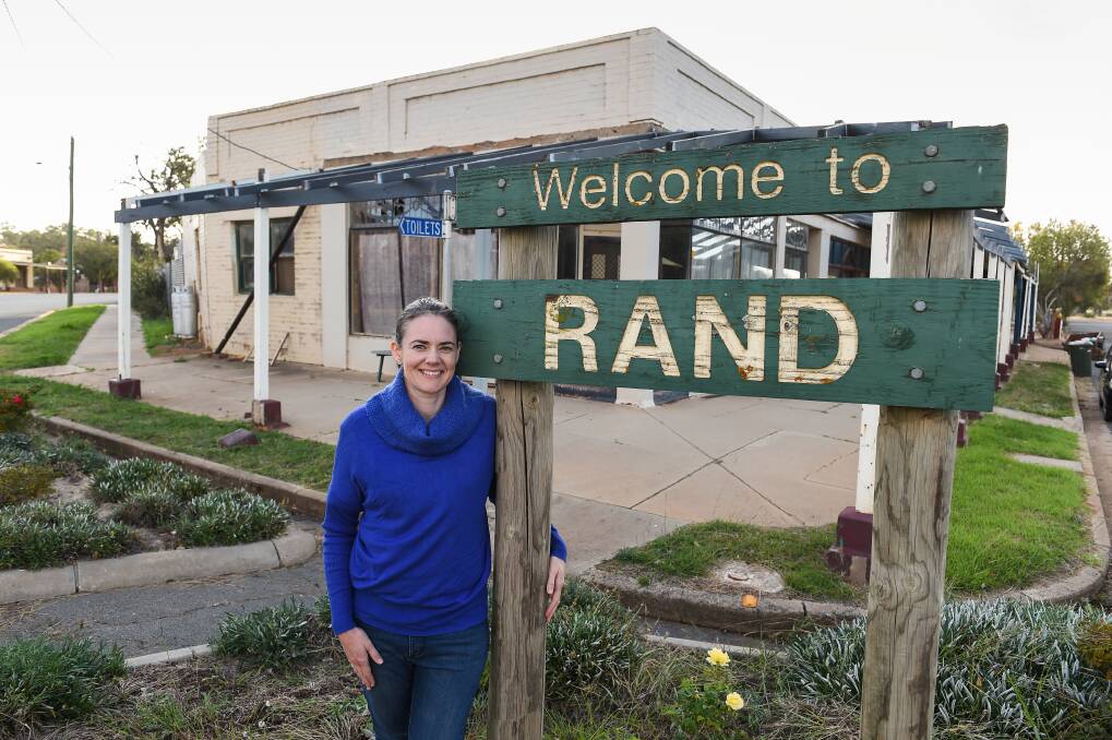 WELCOME: Rand Town Improvement president Sara Kreutzberger is hoping the masterplan will bring more people to Rand. Picture: MARK JESSER