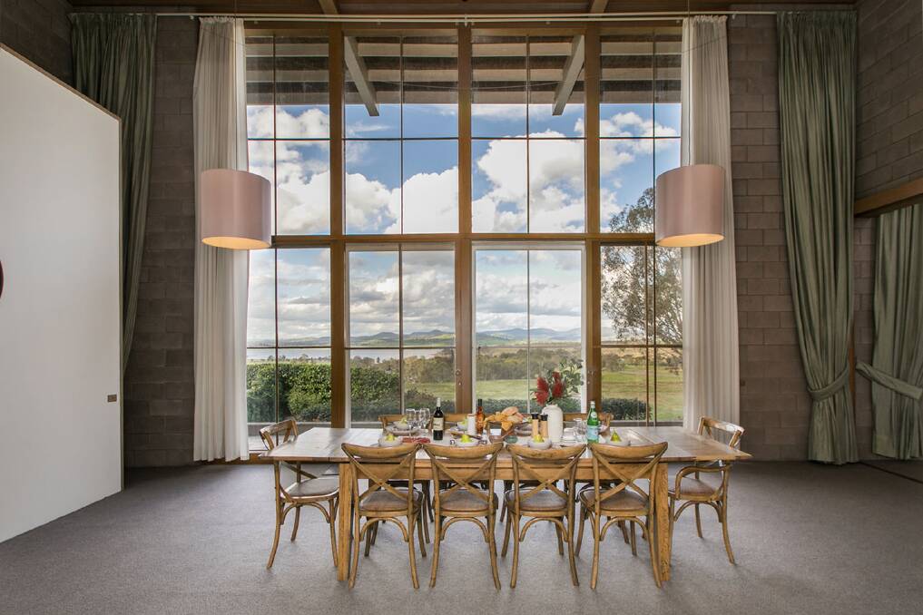 VIEWS: The property over looks Lake Hume with floor to ceiling windows along the side of the house.