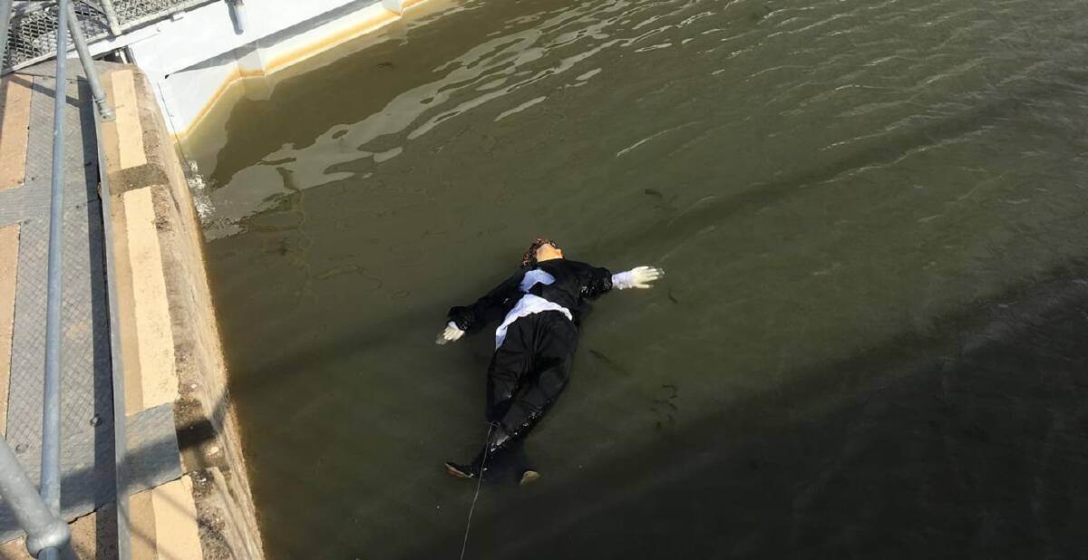 MAKING HIS WAY: The effigy of David Littleproud is being tracked down the Murray River with updates being posted on social media. Picture: FACEBOOK