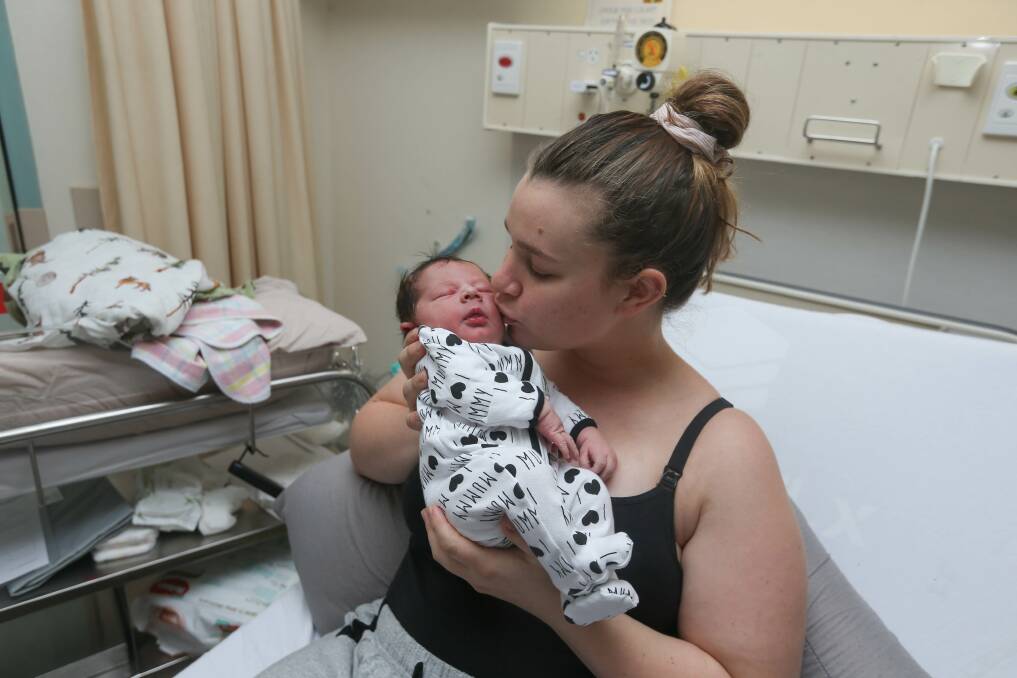 ON TIME: Jed Neilson was born on his due date on Christmas Day for mum Abbey Chettleburgh. Pictures: TARA TREWHELLA