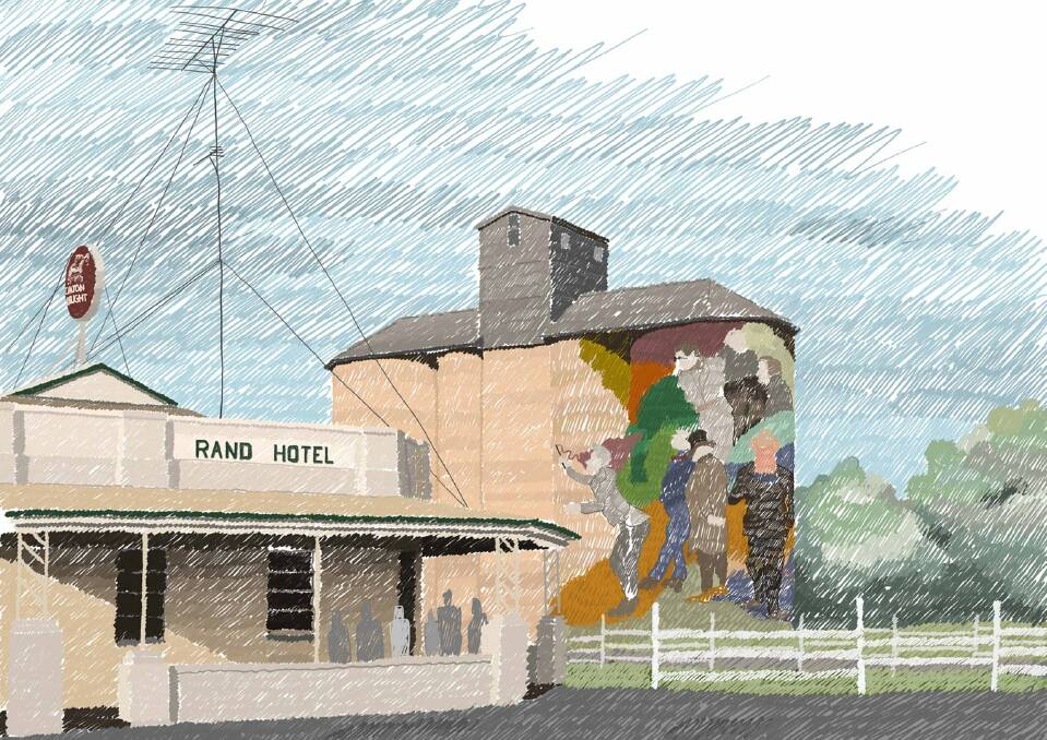 LOOKING AHEAD: The designs include plans for silo art, a community area near Billabong Creek and bringing more events to the Rand Hotel. 