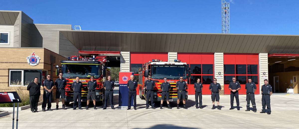NEW TEAM: The Wodonga Fire Station has added 20 new Fire Rescue Victoria firefighters and a new tanker in a boost for the station. Picture: FRV