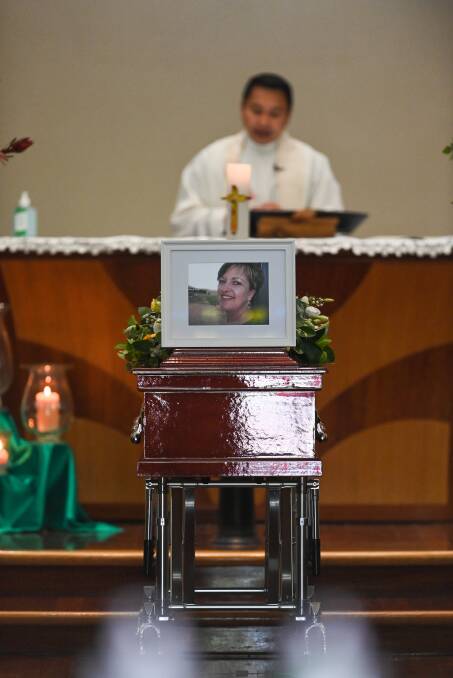 RELIGIOUS CEREMONY: Father Junjun Amaya delivered the funeral in the Wodonga Sacred Heart Church.