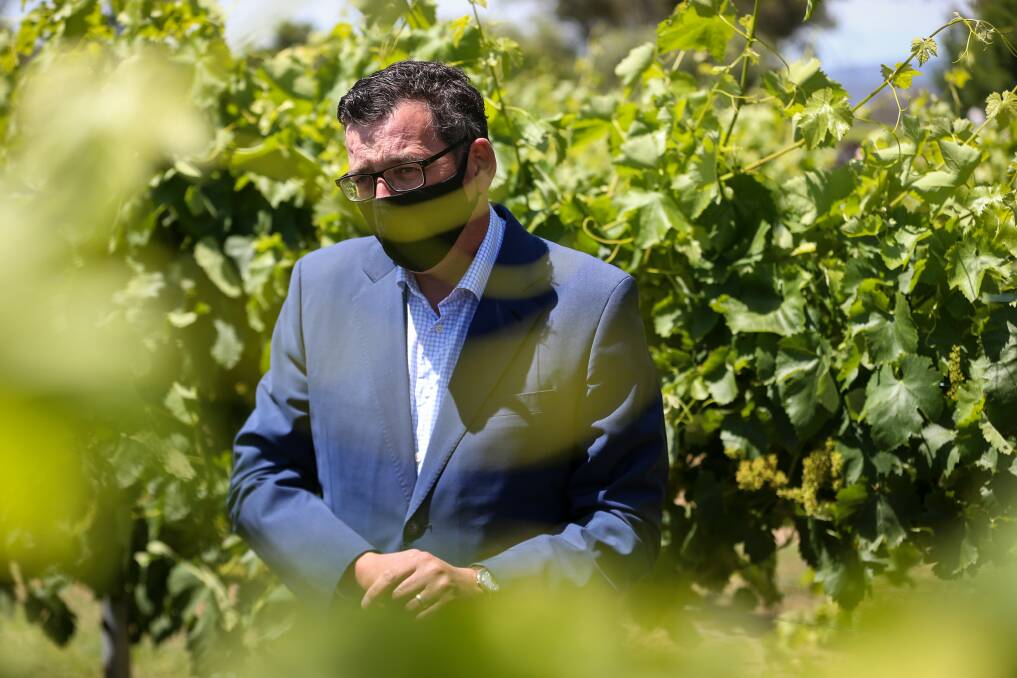 NOT THERE YET: Premier Daniel Andrews, who visited Dal Zotto winery in November, said they will reopen the border as soon as possible. Picture: JAMES WILTSHIRE
